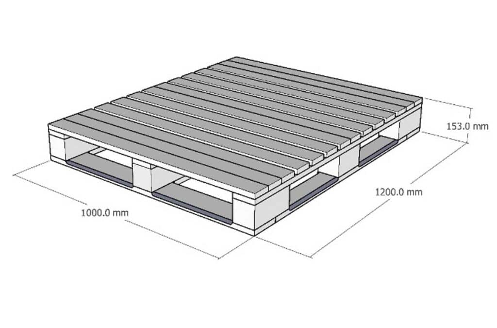 พาเลทไม้ขนาด 1200x1000 มม.